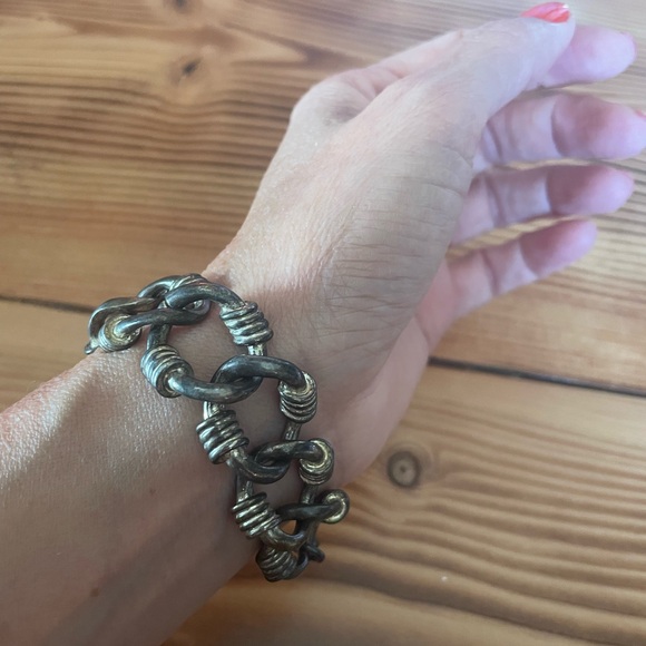 Vintage heavy Silver Chain Bracelet - Picture 2 of 4